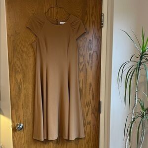 Calvin Klein Camel Midi Dress